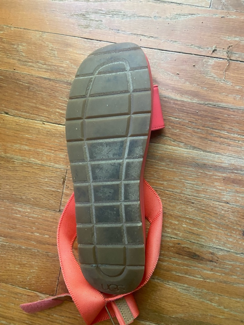 UGG Women's Coral-Pink Slide Sandal with Ankle Wrap - Picture 4 of 4